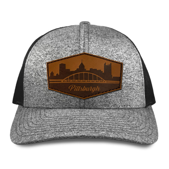 Richardson-115-heatherblack-black-pittsburgh-skyline-leather-patch