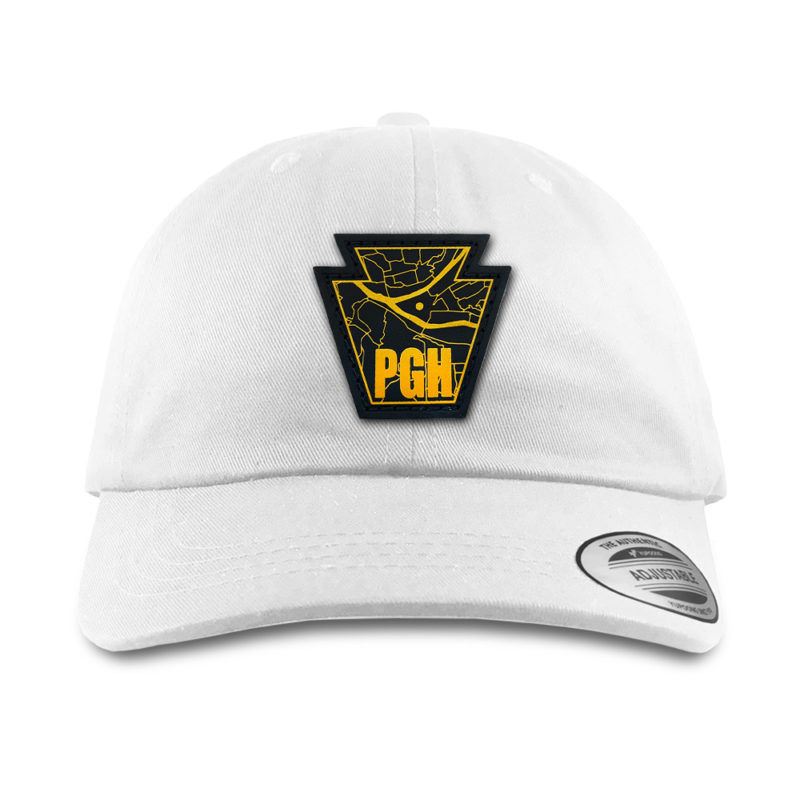 PGH Keystone Black Leather Patch Hat - Yinzer Caps