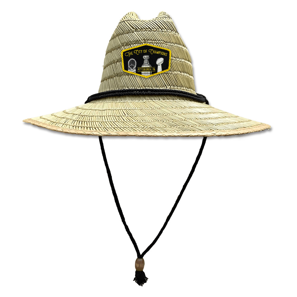 The City of Champions Woven Lifeguard Straw Hat - Yinzer Caps