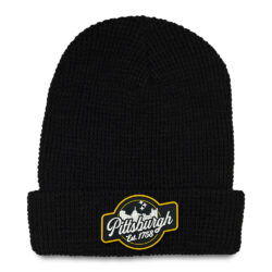 Waffle Knit Beanie Black