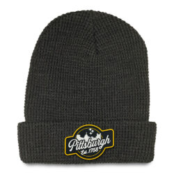 Waffle Knit Beanie Heather Charcoal