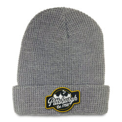 Waffle Knit Beanie Heather Grey